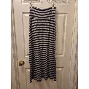 Navy and Gray Maxi Skirt